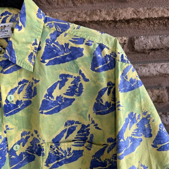 Rum Reggae Men's Cabana Aloha Shirt Humu Humu Hues Fish Motif Size Small - Picture 4 of 10